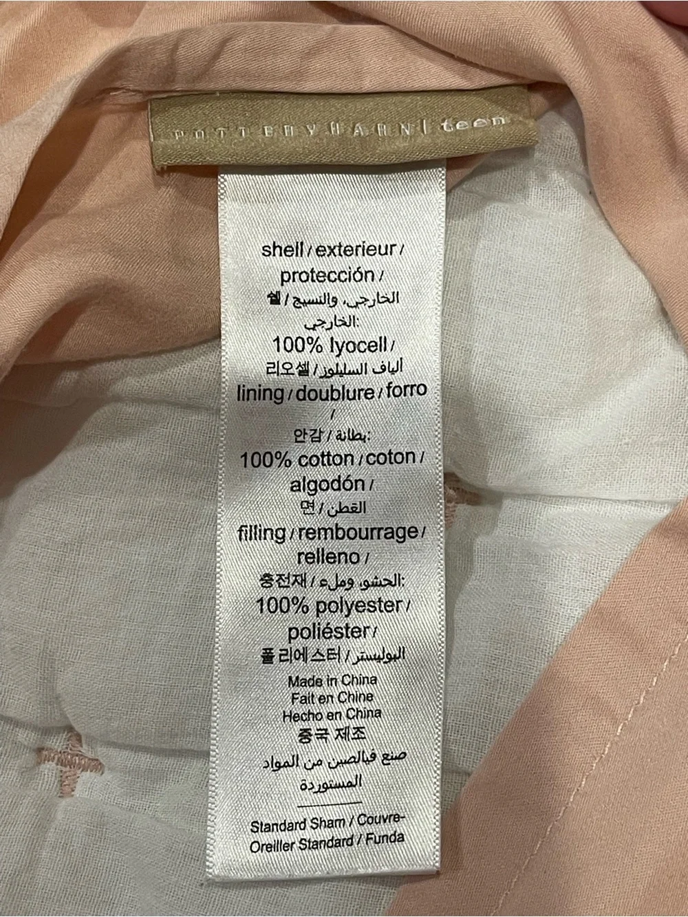 Pottery Barn Teen Soft Rose Amelia Tencel Twin Quilt & Standard Sham